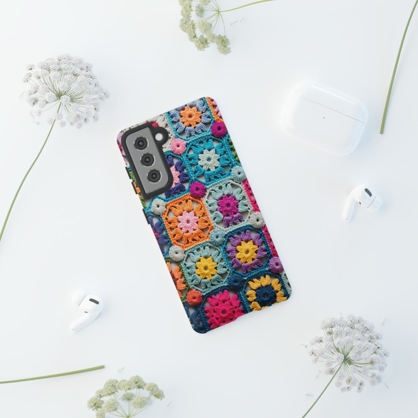 Vintage Crochet Blanket Look Phone Case