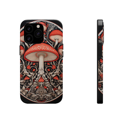 Mystical Mushroom Mandala Tough iPhone Case | Psychedelic Phone Cover