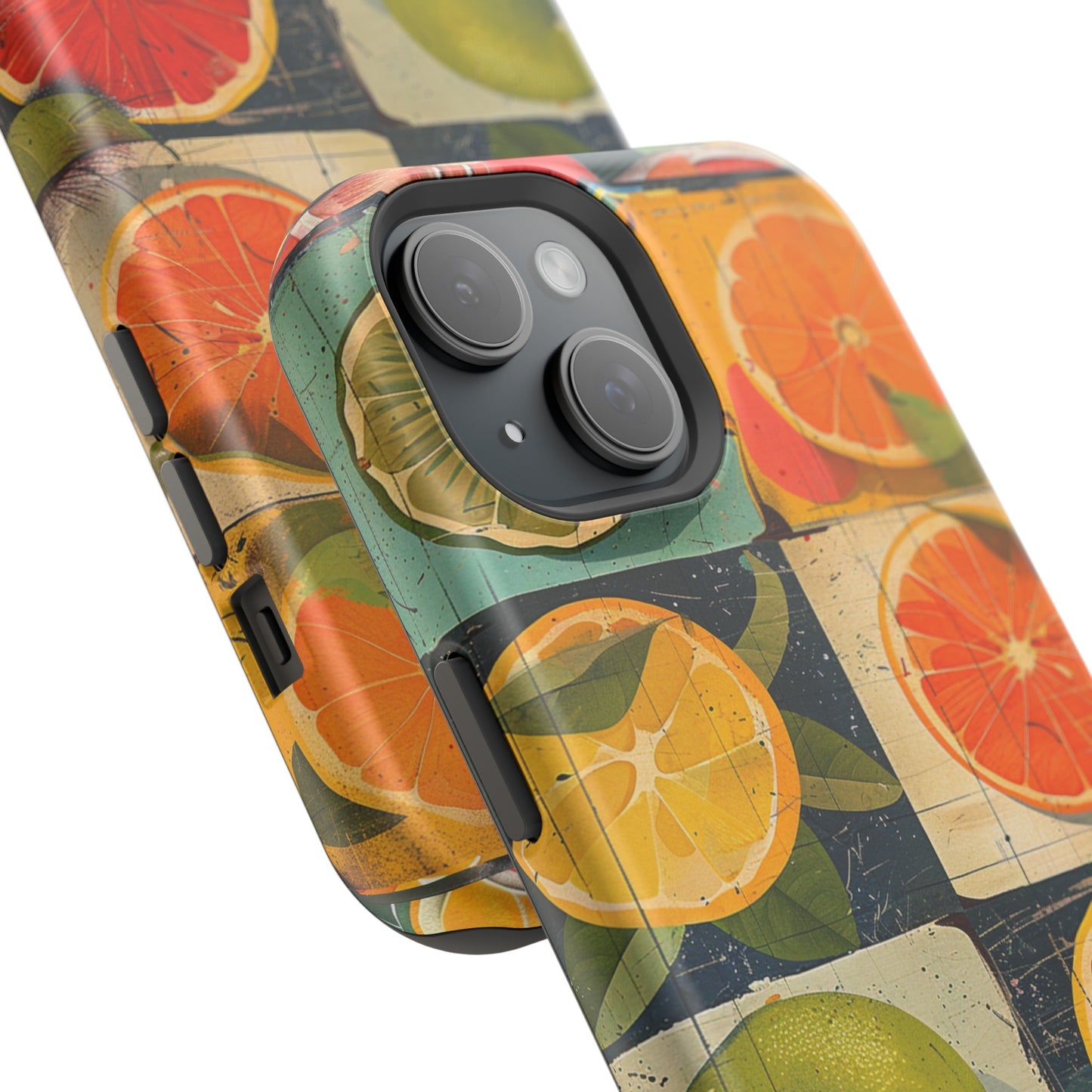 Italian Tile Citrus Fruit Abstract Floral Summer Style MagSafe Phone Case