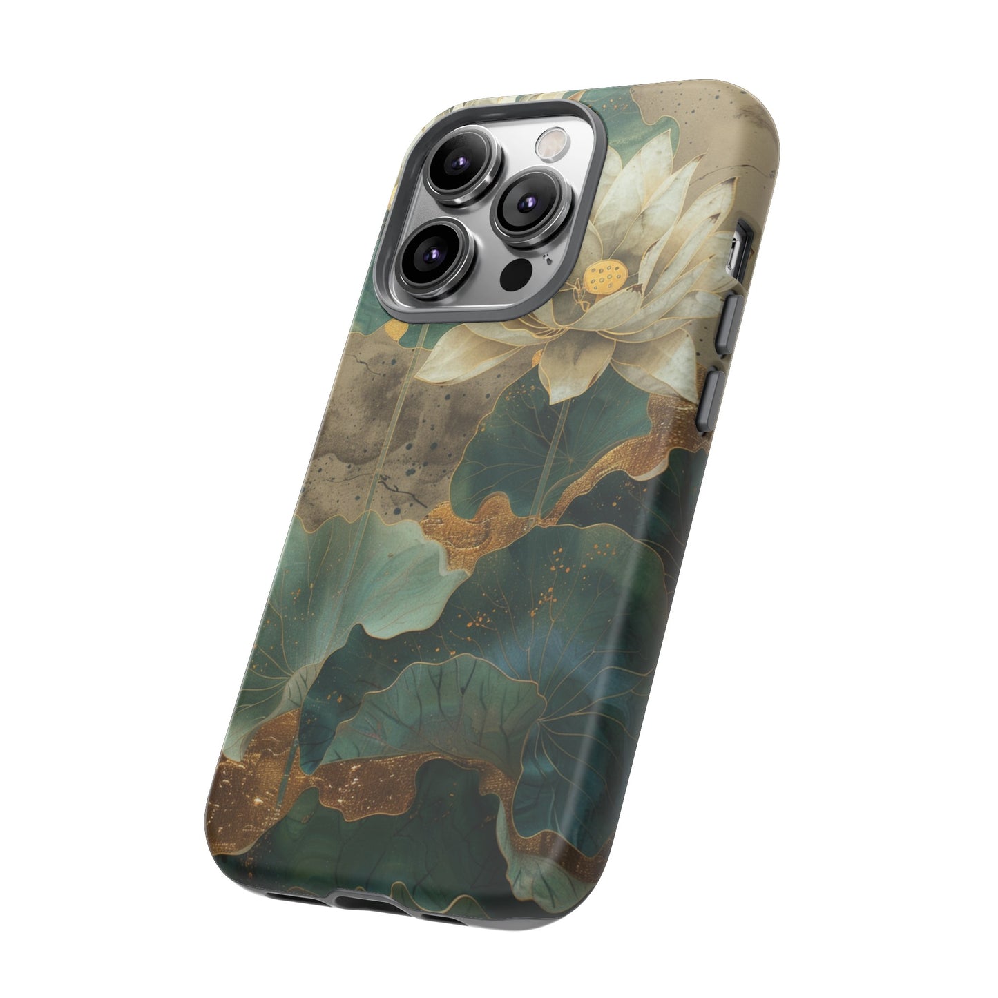 Zen Stained Glass Lotus Floral Design Phone Case