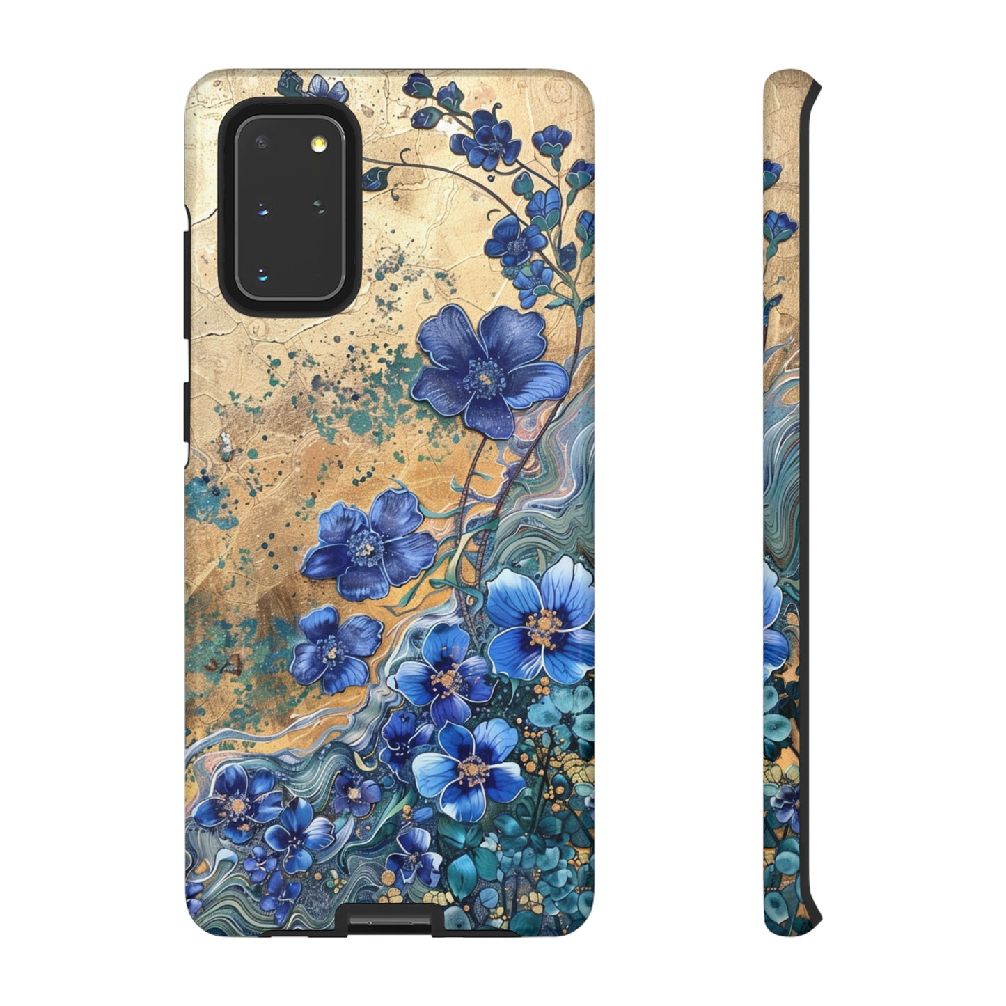 Forget Me Nots Vintage Color Splash Floral Design Phone Case