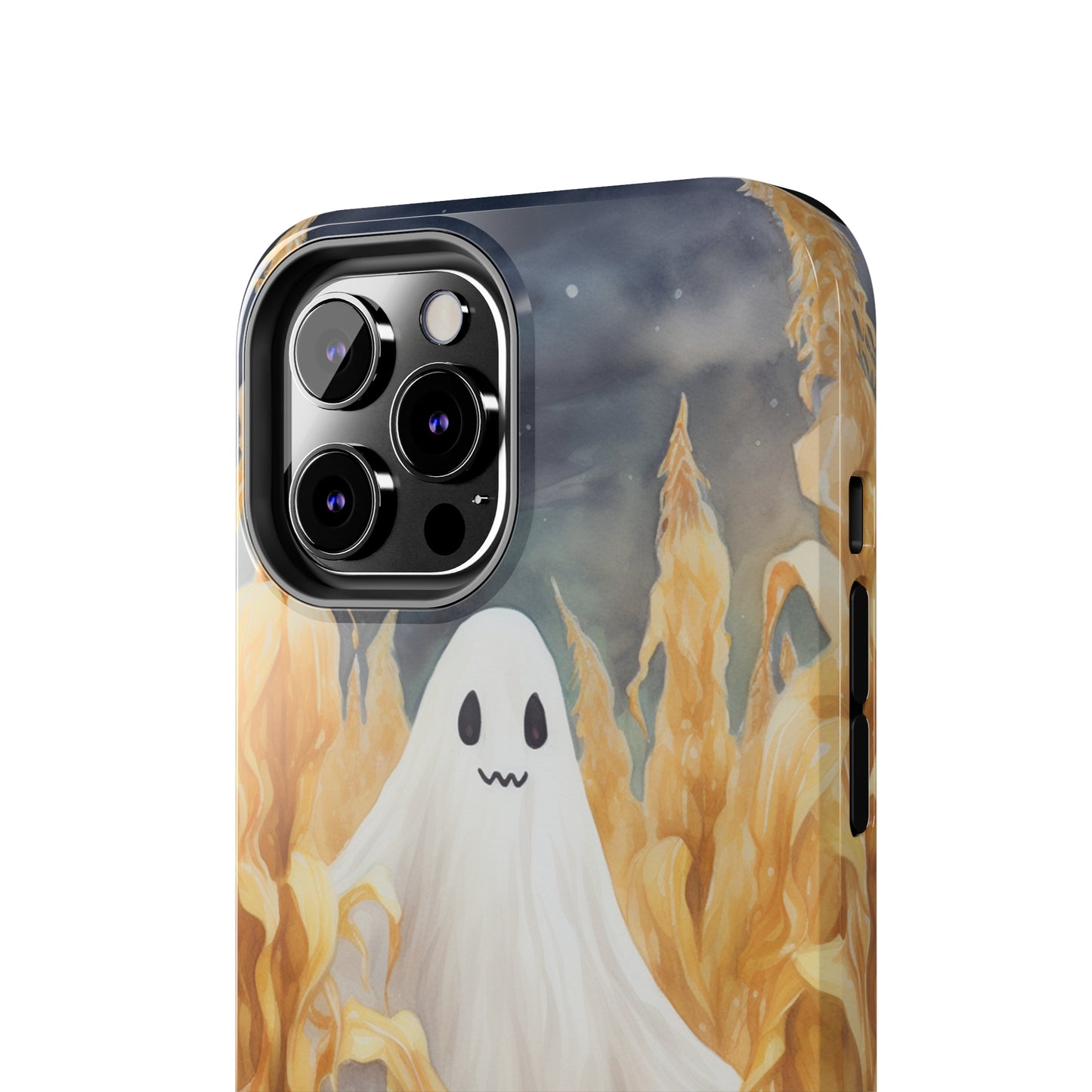 Ghost of Halloween Fall Pumpkins iPhone Case | Embrace the Spooky Autumn Vibes