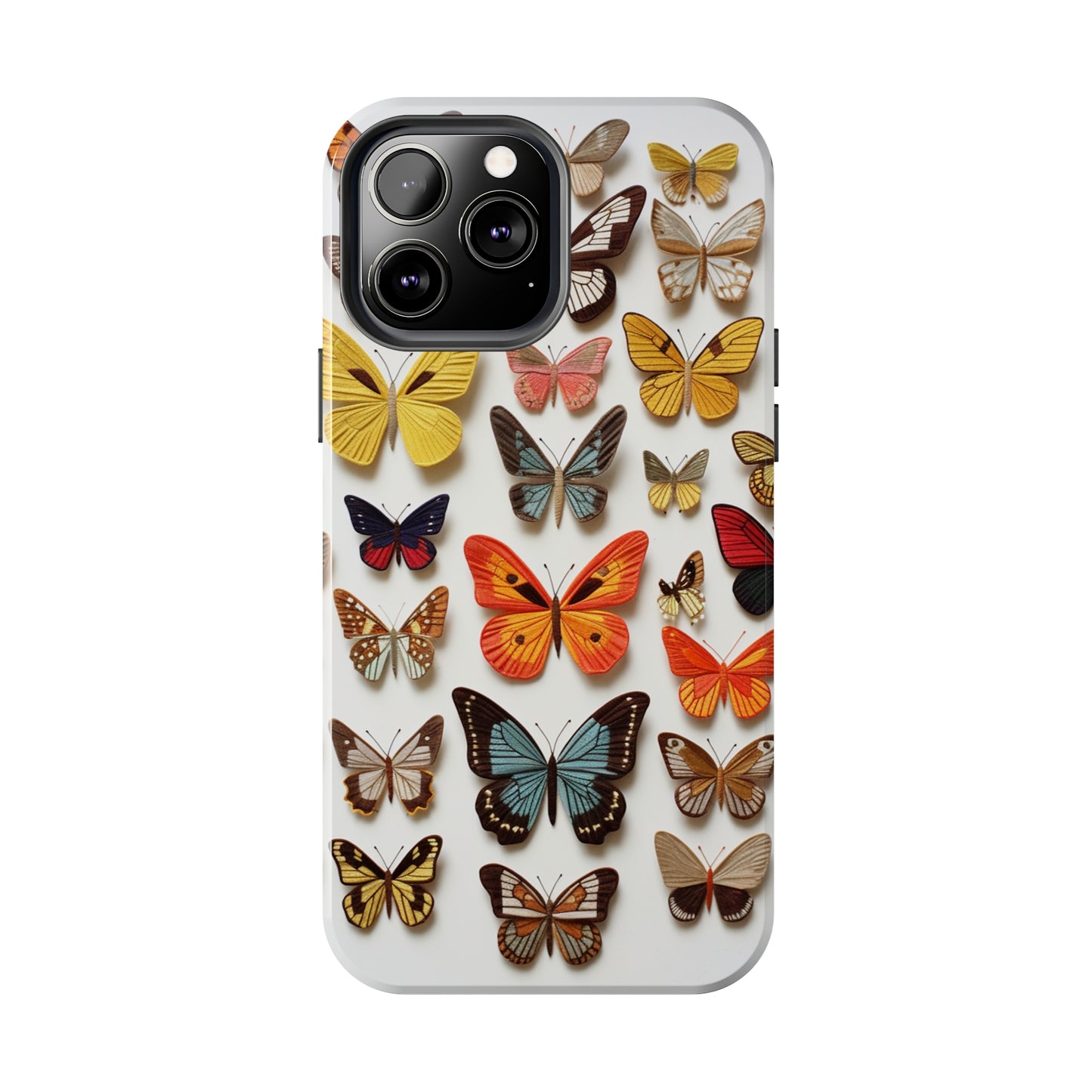 Elegant Embroidery: Delicate Butterfly iPhone Case – Crafted with Precision