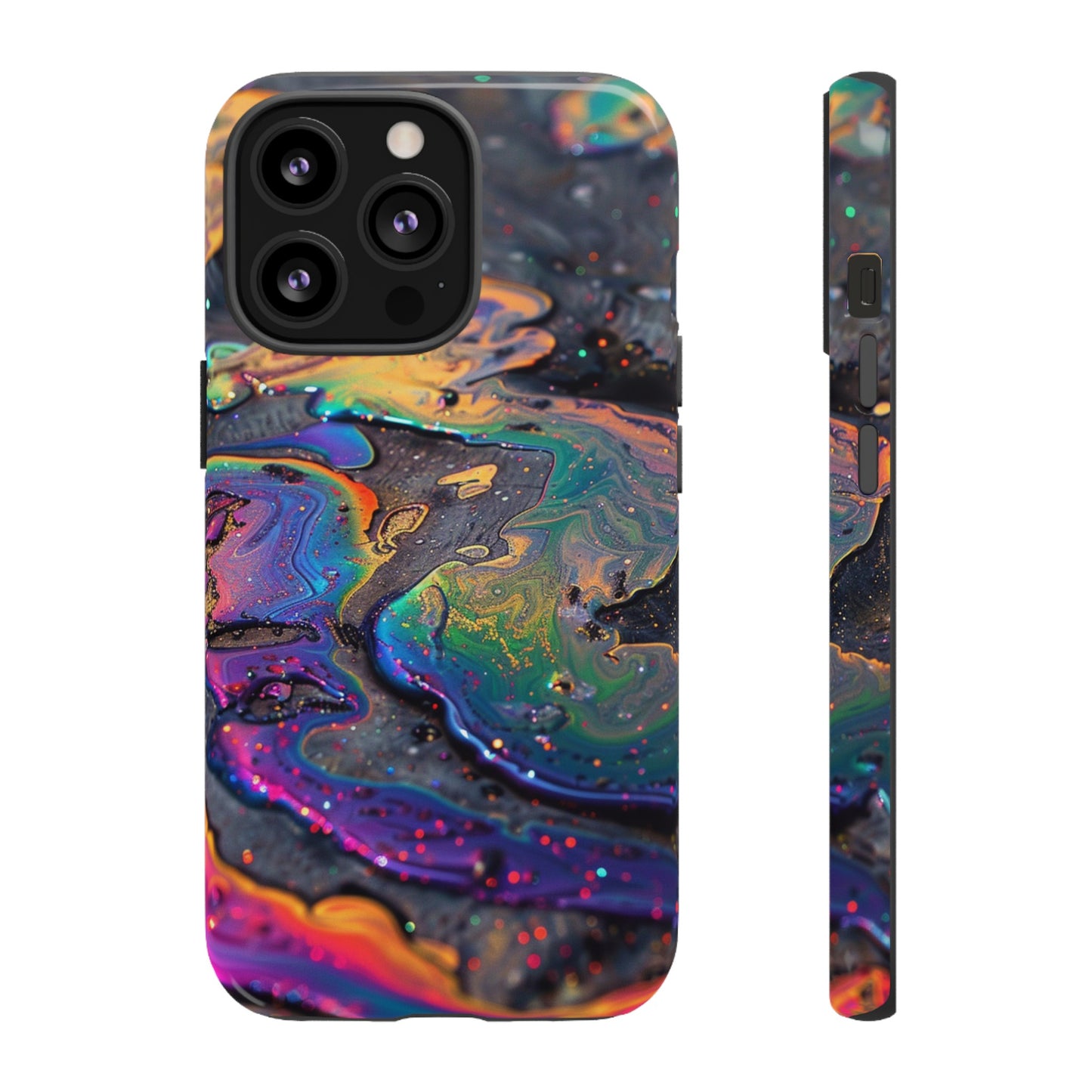 Opalescent Marbled Holographic Print Phone Case