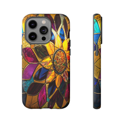 Cosmic Stained Glass Mandala Phone Case