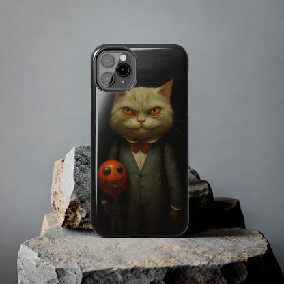 Creepy Spooky Halloween Cat iPhone Case | Dark Academia, Goth