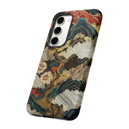 Chiyogami Stained Glass Floral Mountain Phone Case