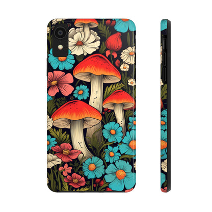 Psychedelic Retro Mushrooms iPhone case | Dive into Vintage Vibes