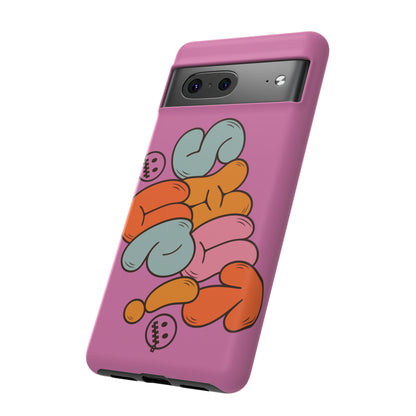 Shut Up Phone Case | Warm Retro Psychedelic Colors | For iPhone, Pixel, Samsung