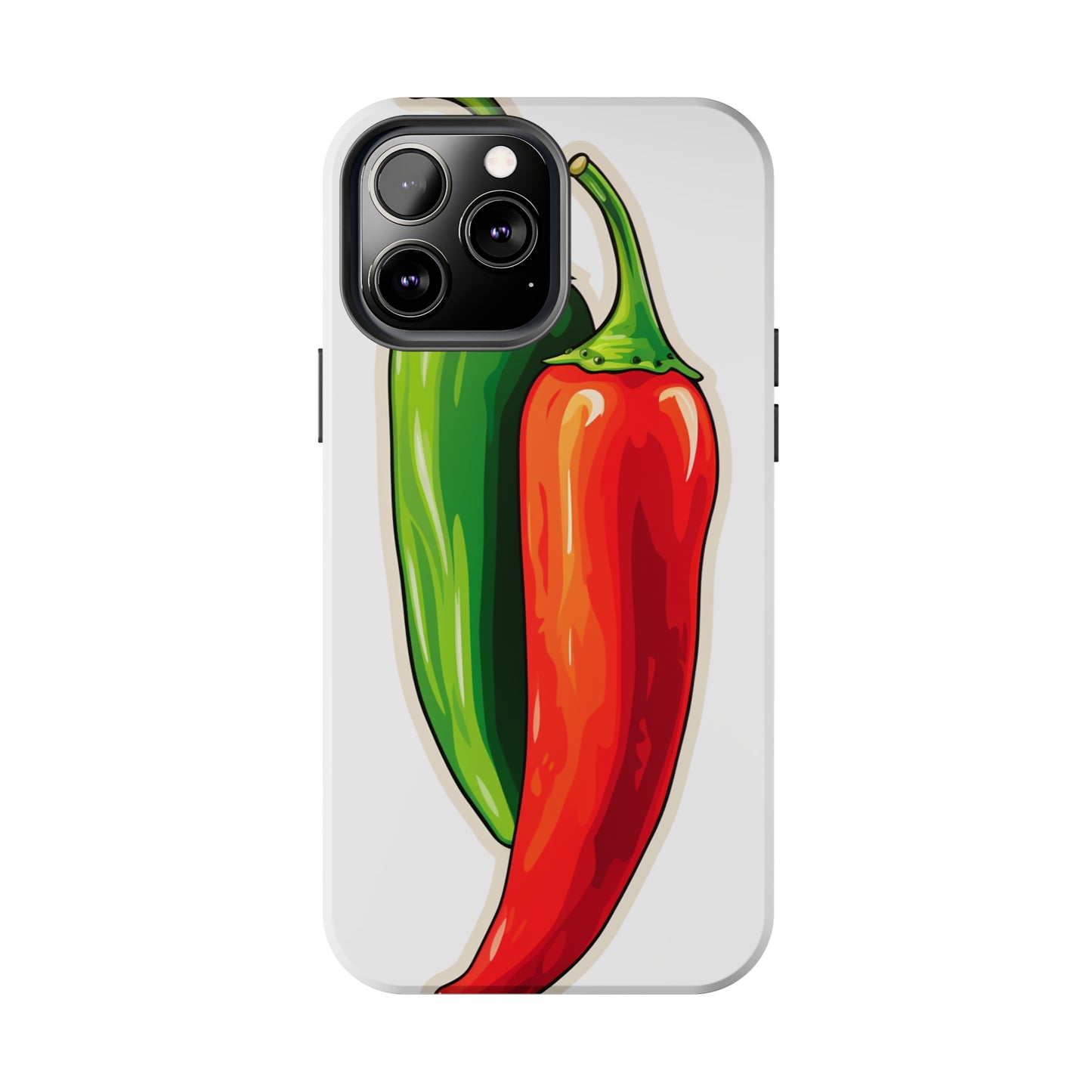 Green or Red Hot Chiles iPhone Case | New Mexico Fiery Flavors for Spice Lovers