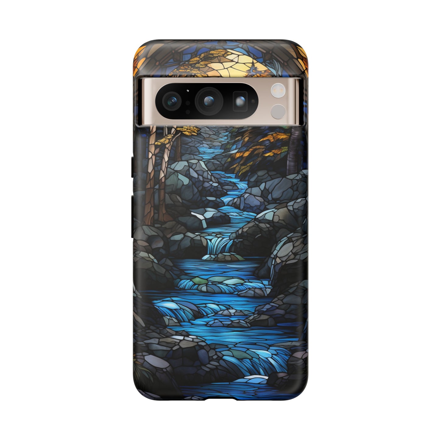 stained glass river phone case for Google Pixel