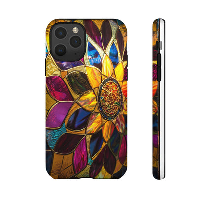 Cosmic Stained Glass Mandala Phone Case