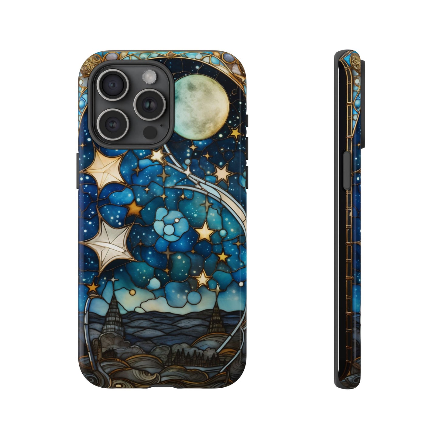 Boho Starry Night Stained Glass Artistry Phone Cover