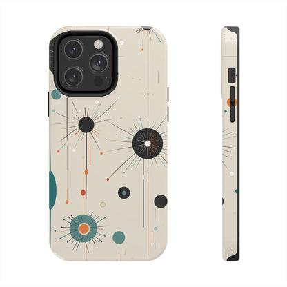 Mid-Century Atomic Age Tough iPhone Case | Retro Phone Cover