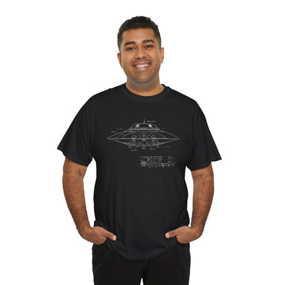 secret base ufo schematic graphic tee