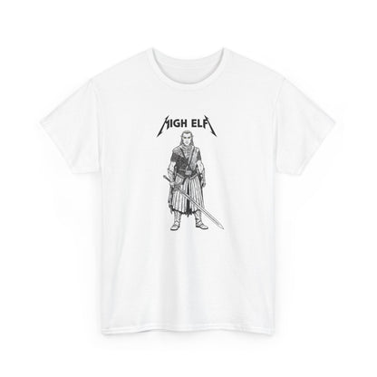 High Elf Rock And Roll Fantasy T Shirt Heavy Metal Sword