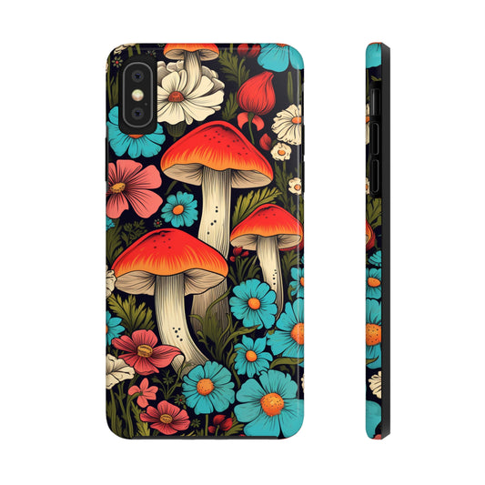 Retro Mushroom Design iPhone 14 Case