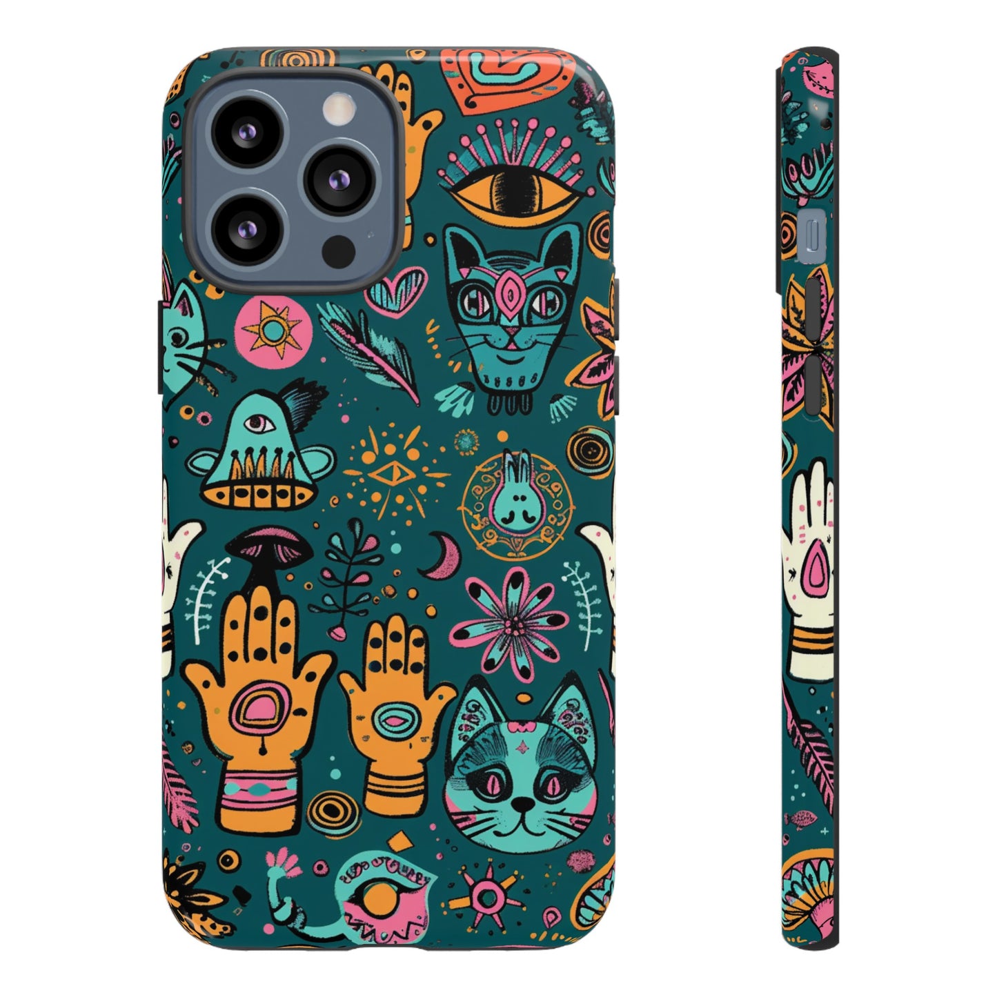 Kabbalistic Kitty Talisman Collage Phone Case