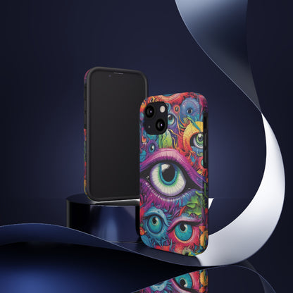 Psychedelic Eyeballs Phone Case for iPhone | Embrace a Trippy Visual Experience with Reliable Protection