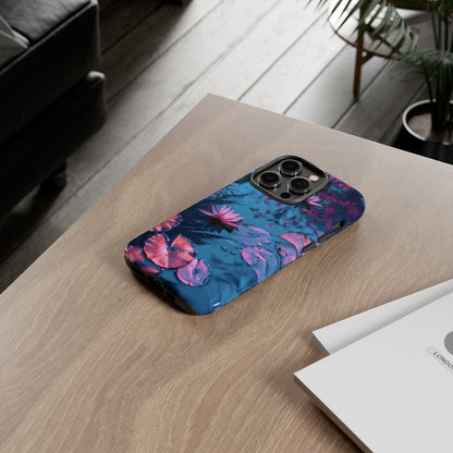 Magenta and Blue Color Zen Lily Pad Phone Case