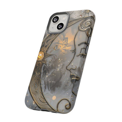 Moon Stars Stained Glass Starry Night Phone Case