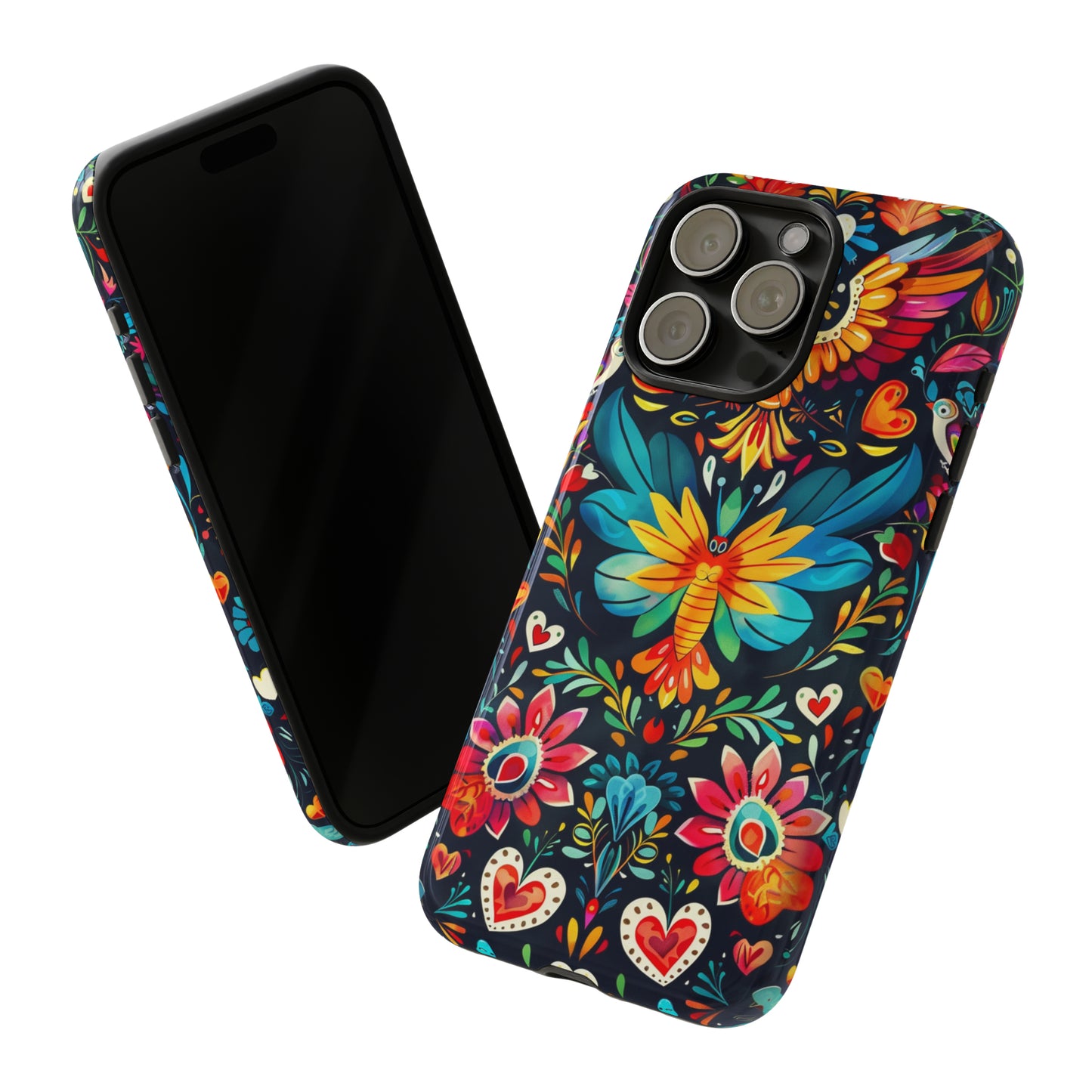 Floral Explosion Magic Hearts Phone Case