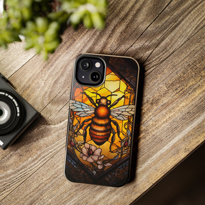 Stained glass Honey Bee iPhone Case | Embrace the Sweetness of Nature's Workers