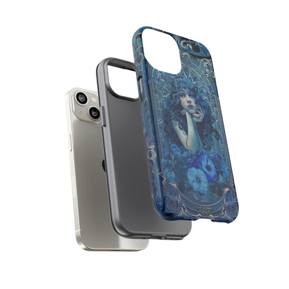 Blue Floral Art Nouveau Style Phone Case