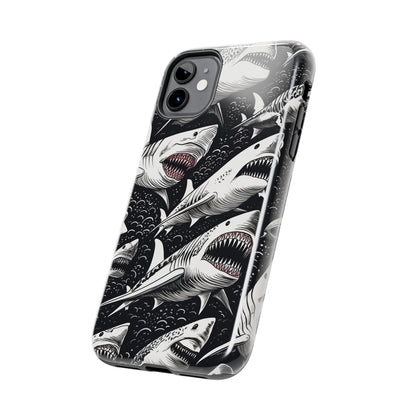 Deep Blue Mystery: Majestic Shark Design | Aquatic Adventure iPhone Case