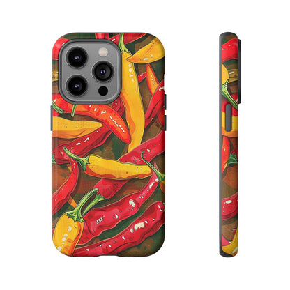 Yellow and Red Chili Peppers Phone Case