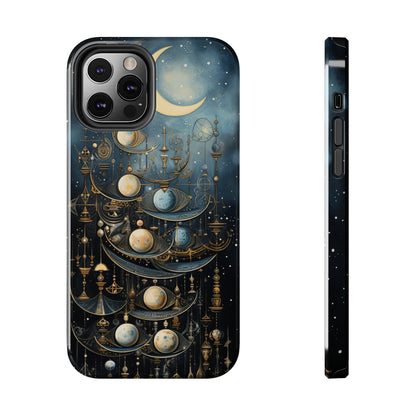 Durable Case with Captivating Moon Phases Artwork