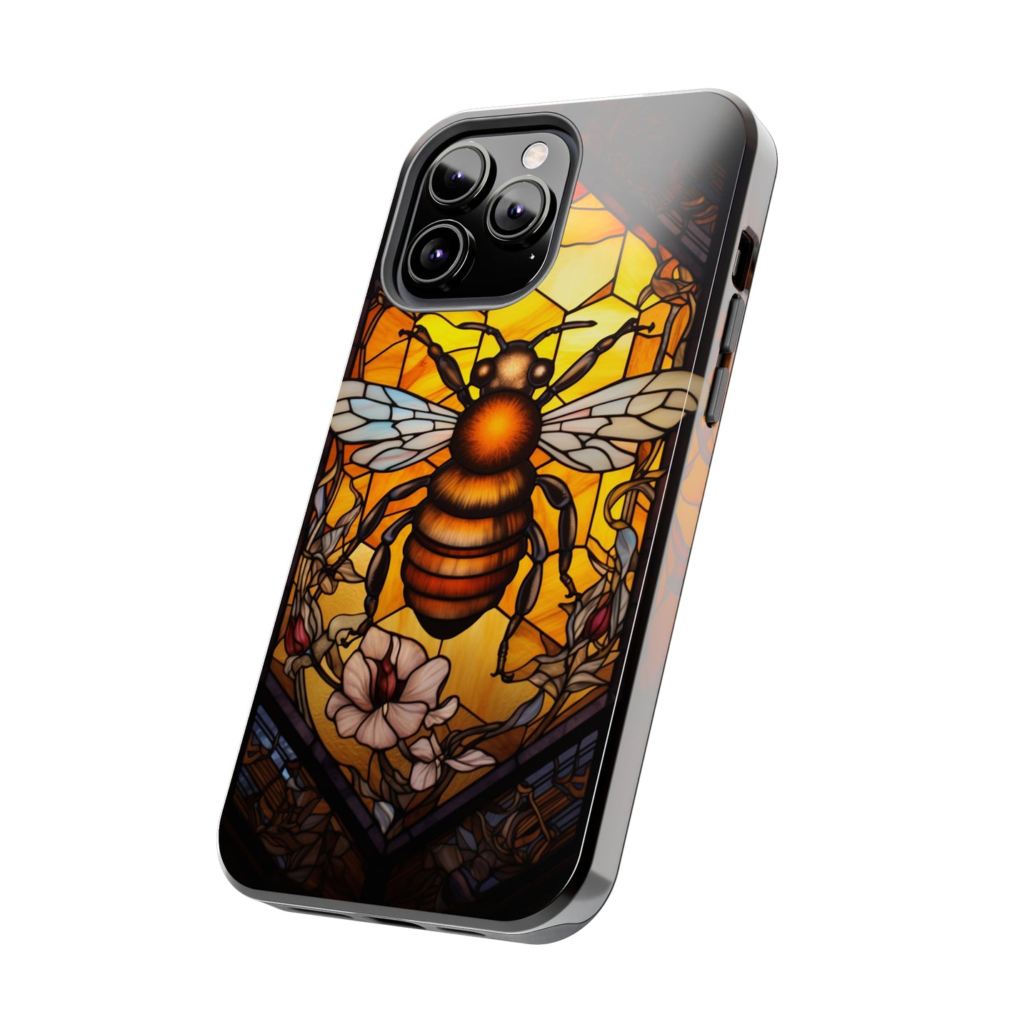 Stained glass Honey Bee iPhone Case | Embrace the Sweetness of Nature's Workers