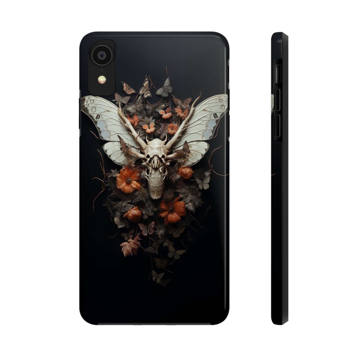 Deadhead Moth Gothic Dark Academia iPhone Case | Spooky Skull Mysterious Elegance