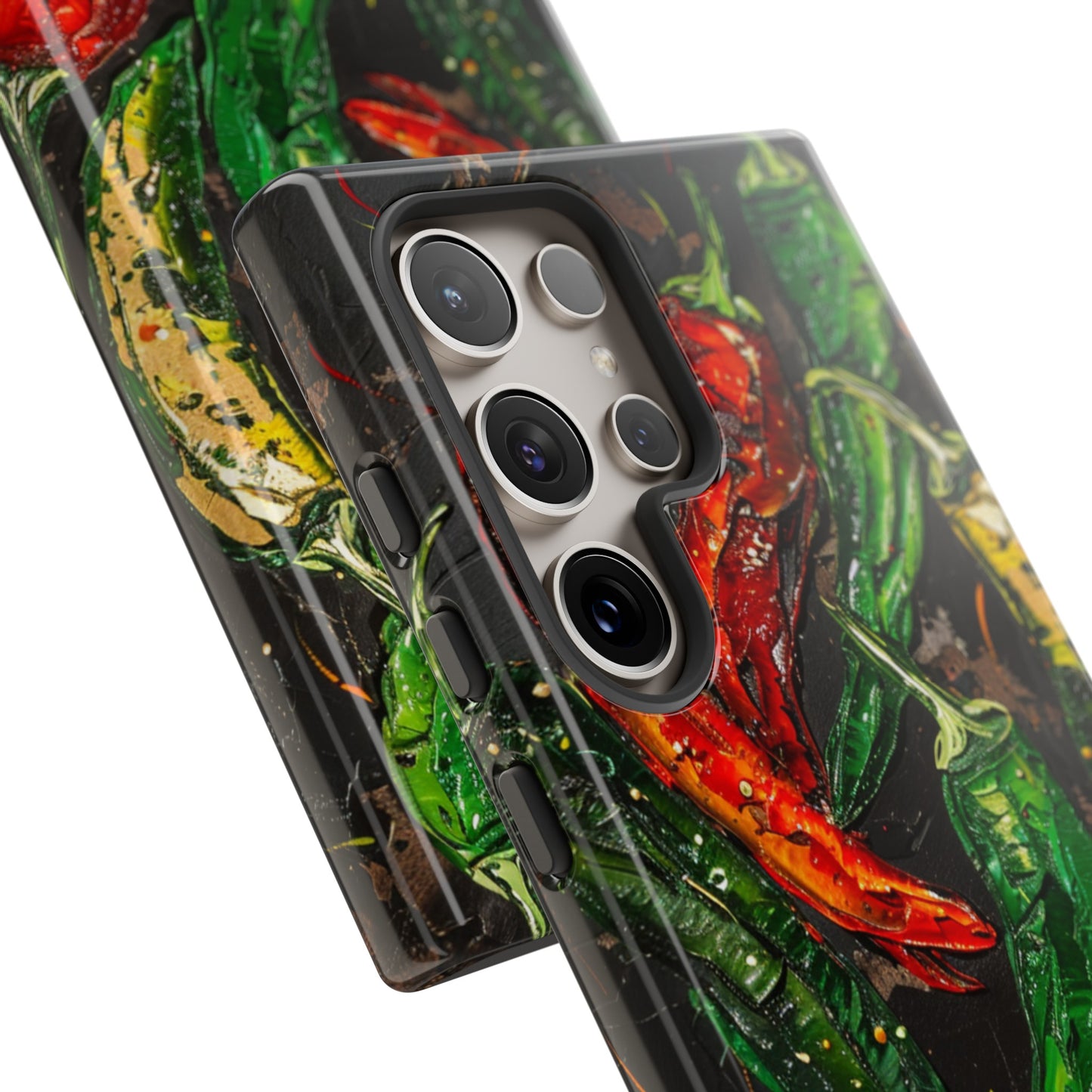 Green and Red Chili Peppers Phone Case