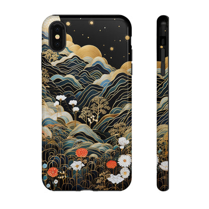 Chiyogami Flowers Tough Phone Case fits Galaxy S23 S22 S21 S20 Plus Ultra | Iphone 14 13 12 11 8 Pro Max Mini | Pixel 7 6 Pro 5 | Japanese