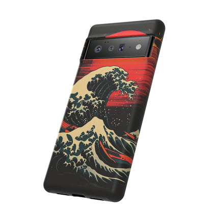 Great Wave off Kanagawa Retro Sunset