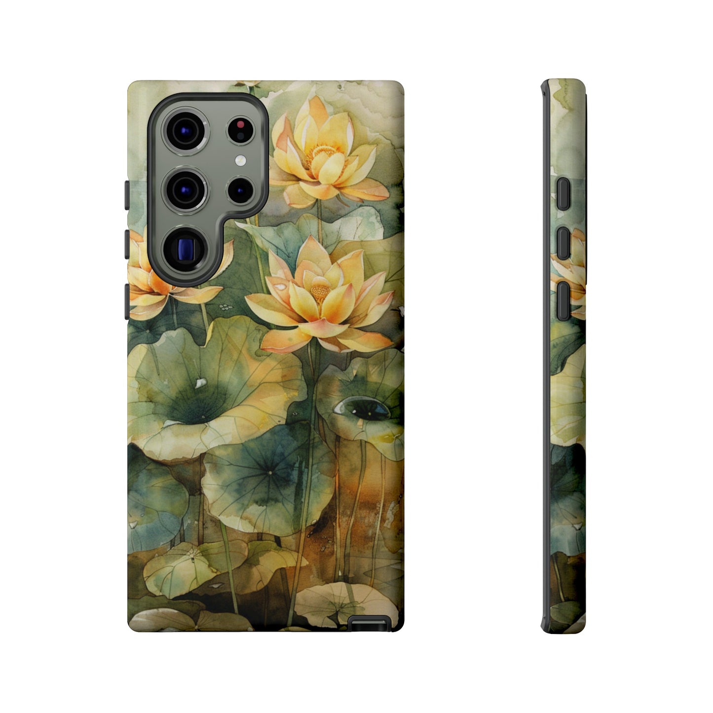 Zen Lotus Watercolor Painting iPhone 15 Case