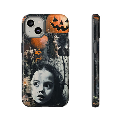 Vintage Halloween Collage Wednesday Goth Style Jackolantern Spooky Phone Cover