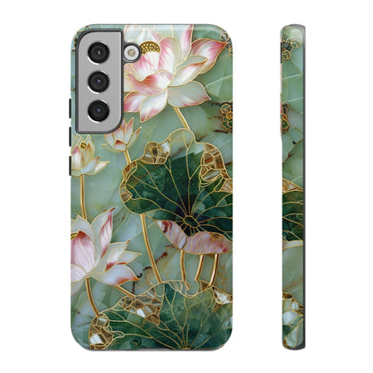 Elegant Floral Phone Case - Tough Cases with Lotus Design