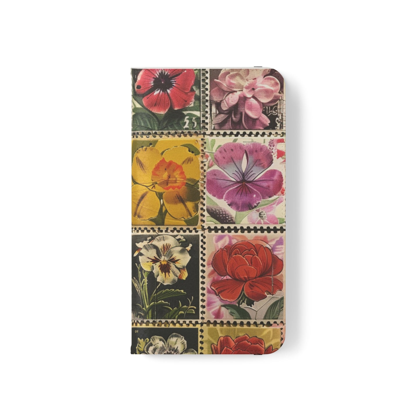 Vintage Floral Stamp Collection Flip Case