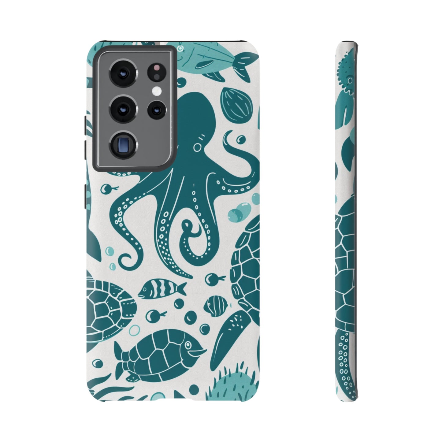 Undersea World Octopus, Turtle, Manta Ray Phone Case