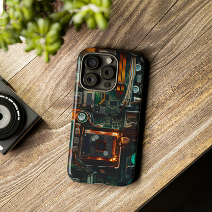 Circuit Board Themed Tough Phone Case