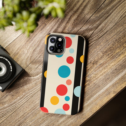 Classic Meets Creative: Abstract Polka Dots Tough Case for iPhone