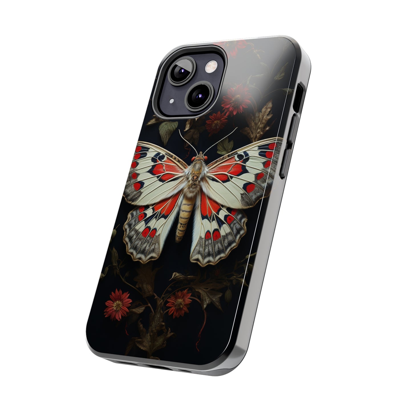 Deadhead Moth Gothic Floral Aesthetic Dark Academia iPhone Case | Embrace Mysterious Elegance