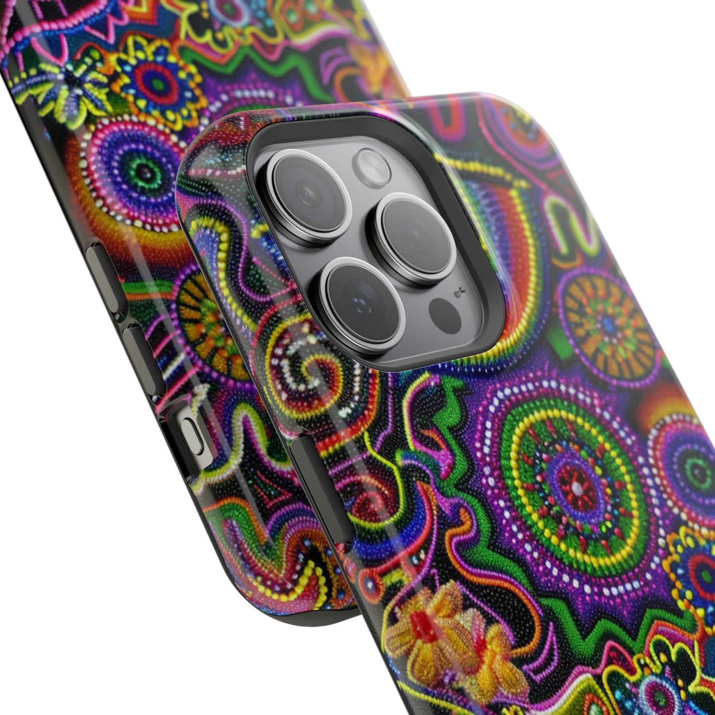 Psychedelic Peyote Button Beaded Style MagSafe Phone Cover