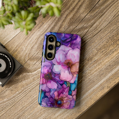 Purple Flower Stained Glass Phone Case