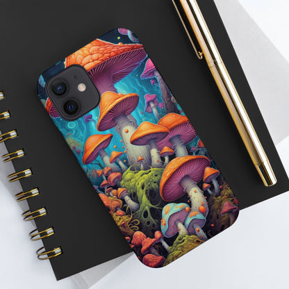 Psychedelic Magic Mushrooms Phone Case for iPhone | Embrace the Enchanting Trippy Vibes with Reliable Protection