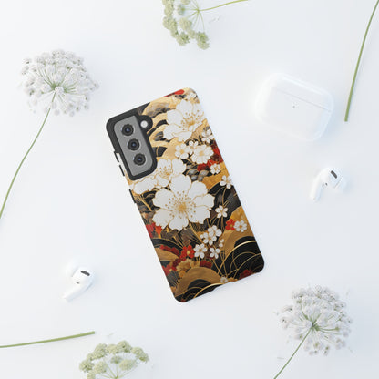 Chiyogami Floral Tough iPhone Case Galaxy S23 S22 S21 S20 Plus Ultra | Iphone 14 13 12 11 8 Pro Max Mini | Pixel 7 6 Pro 5 | Japanese Boho