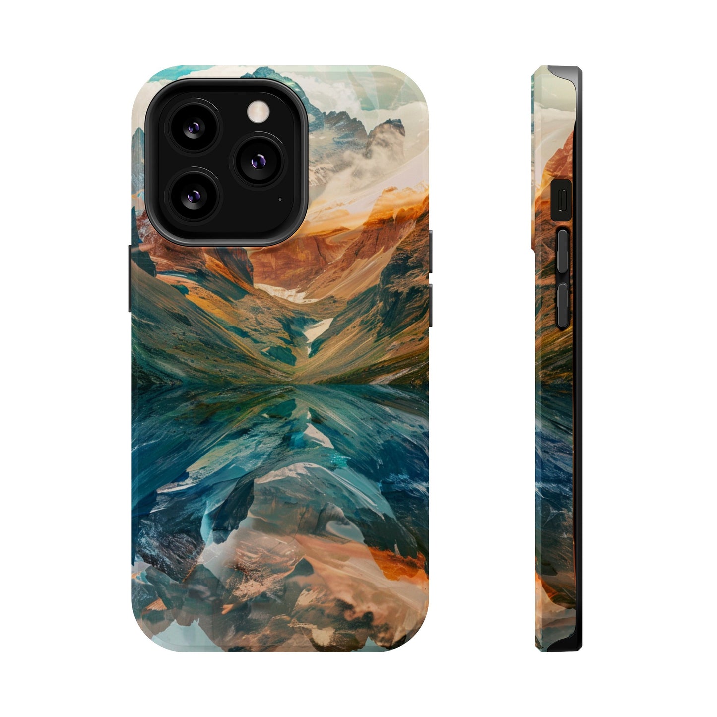 Reflections Mountain Sunset Lake MagSafe Phone Case