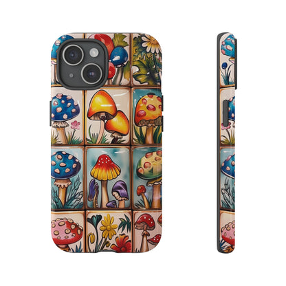 Trippy Magic Mushroom Tile  Abstract Art Phone Case